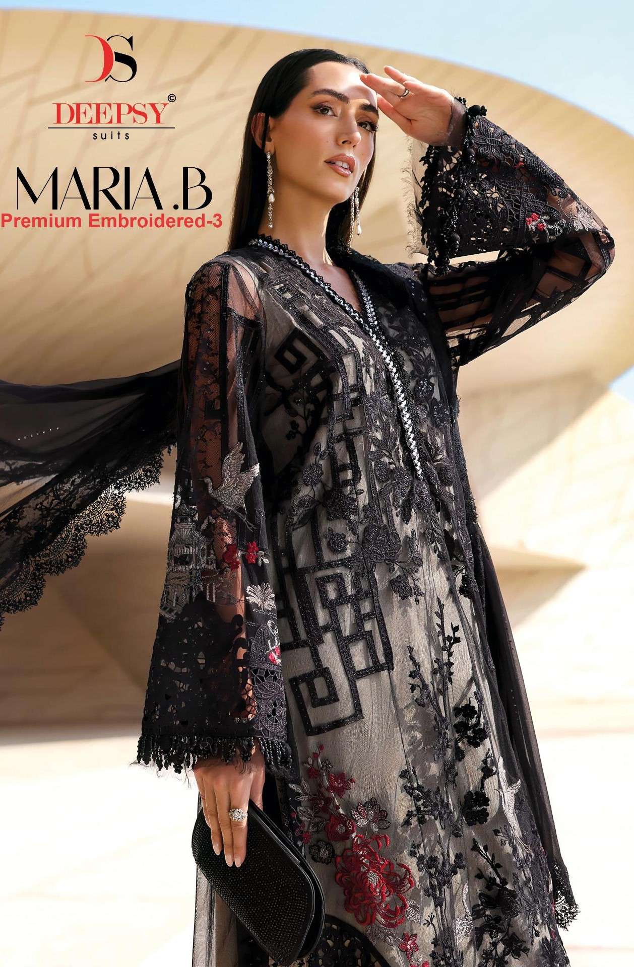 MARIA B PREMIUM EMBROIDERED - 03 DEEPSY SUITS 